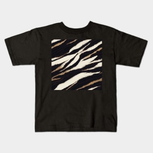 Stylized White Tiger Fur - Printed Faux Hide #10 Kids T-Shirt